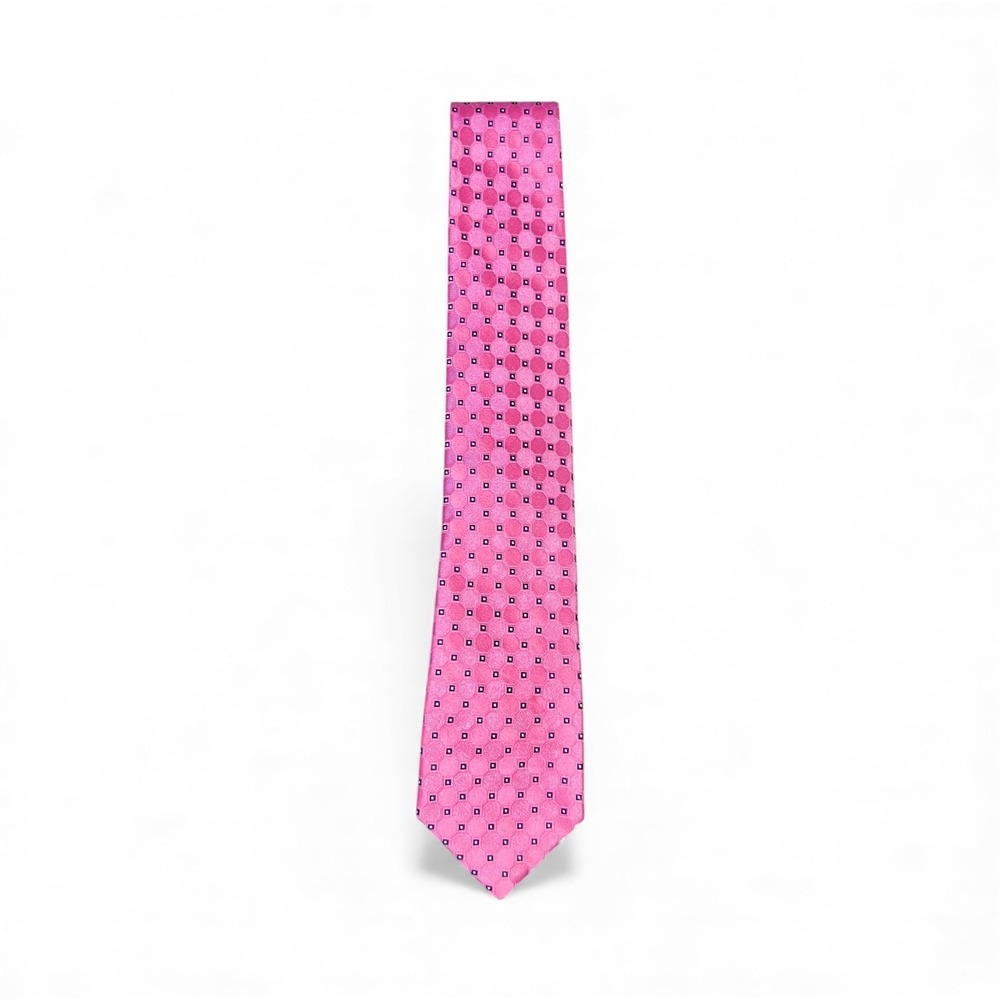 Bundle Set of Three Geometric 100% Silk Ties, BG&C, Izod